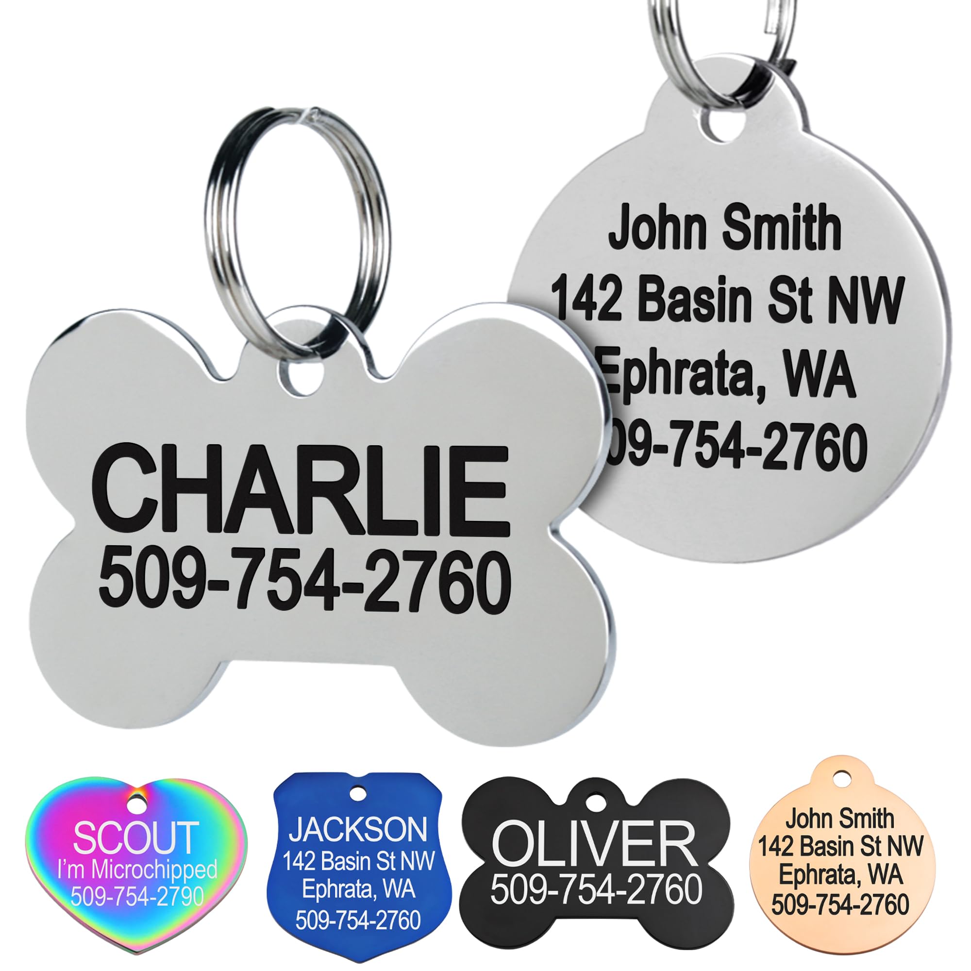 Personalized Stainless Steel Pet ID Tag